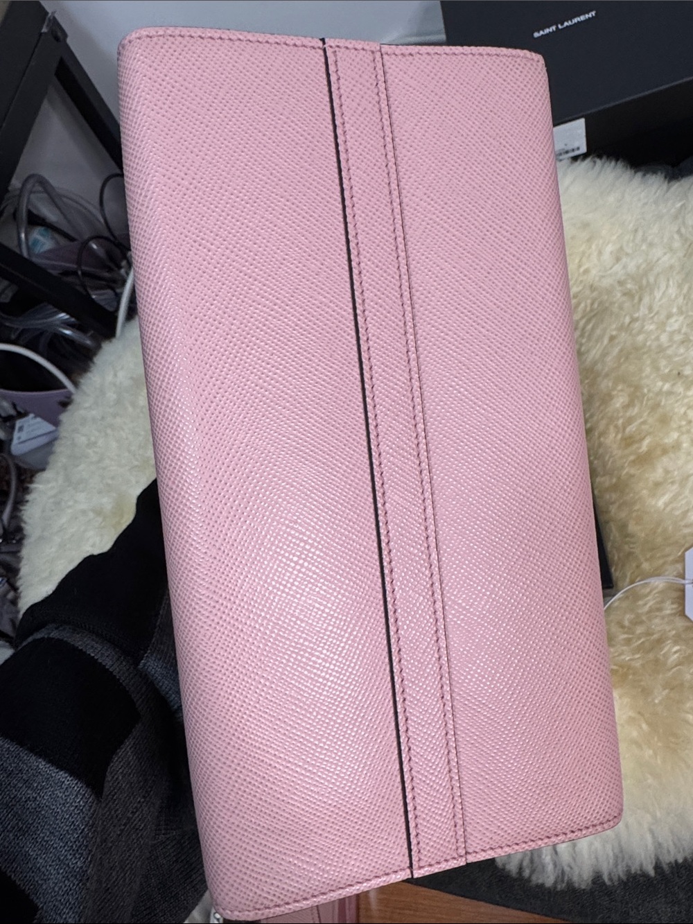 Prada Pink Saffiano Satchel with Gold Hardware - Picture 6 of 8